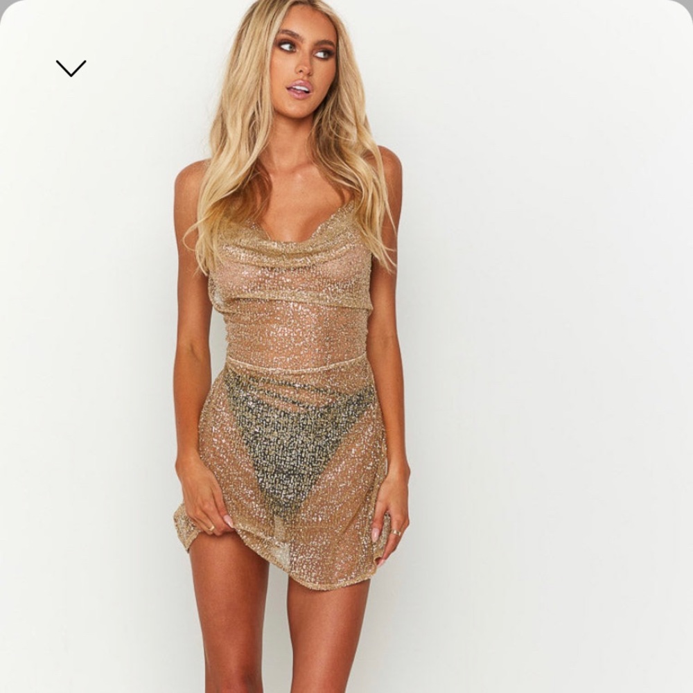 Beginning Boutique Glitter Mini Dress